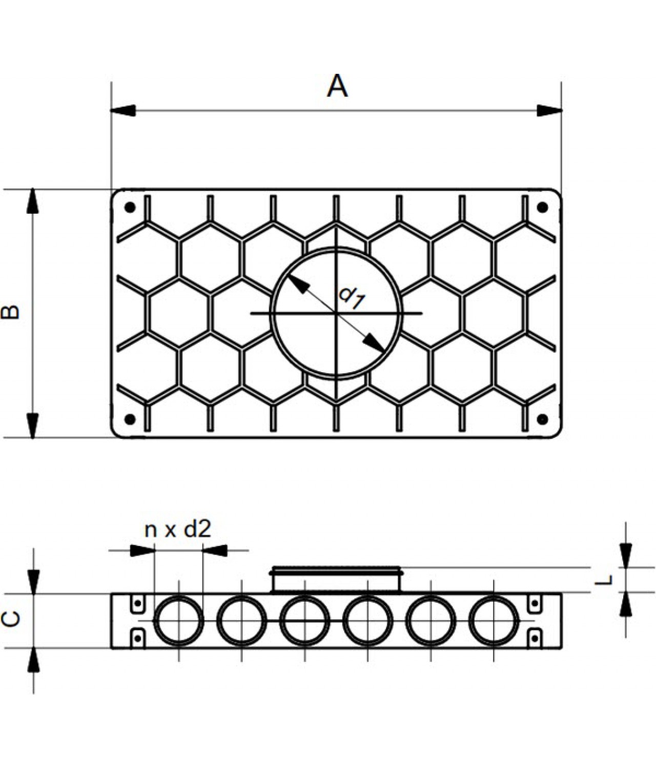 Manifolds for duct system OSPPD - drawing