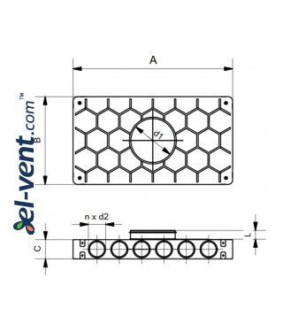 Manifolds for duct system OSPPD - drawing