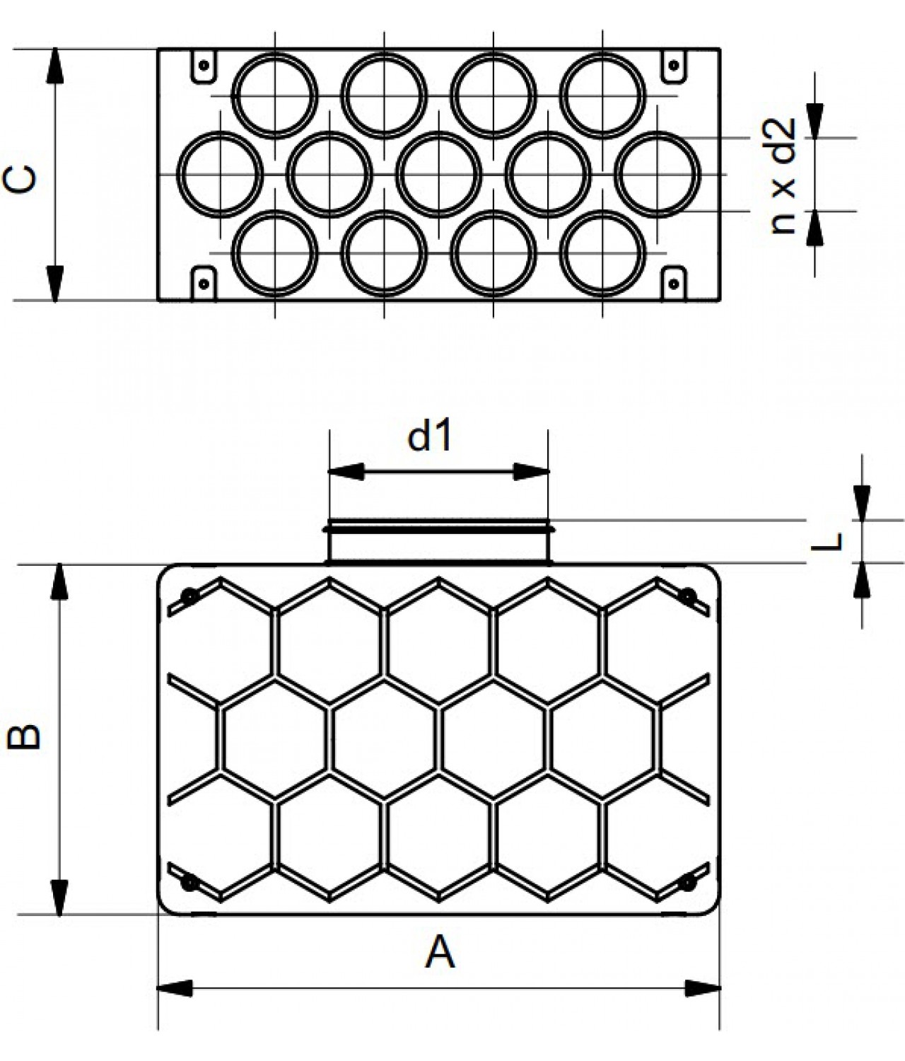 Manifolds for duct system OSPPG - drawing