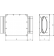 Asymmetric coupling for HDPE ducts MO132/52 132x52 mm - drawing