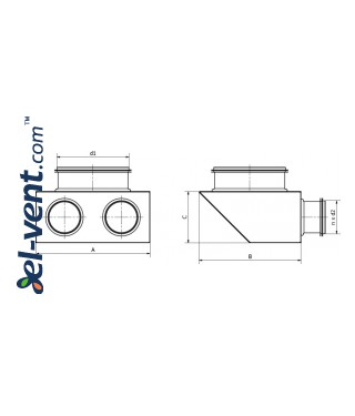 Air distributor for HDPE system Type A - drawing Air distributor for HDPE system Type A - drawing