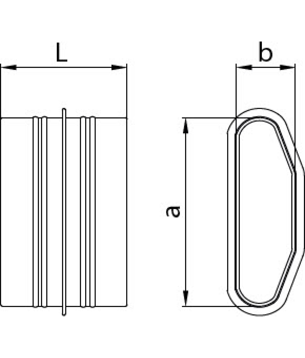 Ниппель для HDPE воздуховодов MO132/52 132x52 мм - чертеж