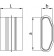 Coupling for HDPE ducts MO132/52 132x52 mm - drawing