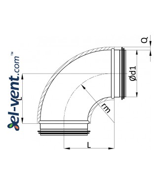 Insulated elbows 90° IAG - drawing