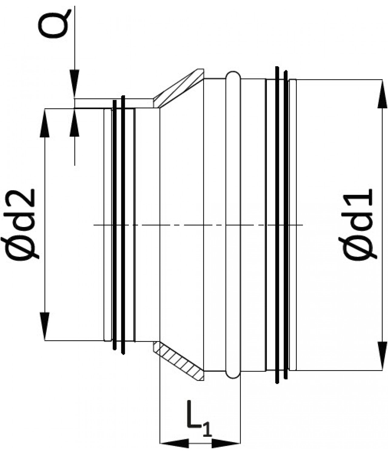 Insulated reducers IRG - drawing