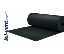 Rubber acoustic insulation for ductwork that prevents condensation