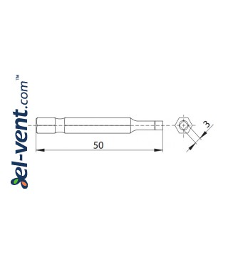 Self-drilling screws driver fitting WGO-IB - drawing