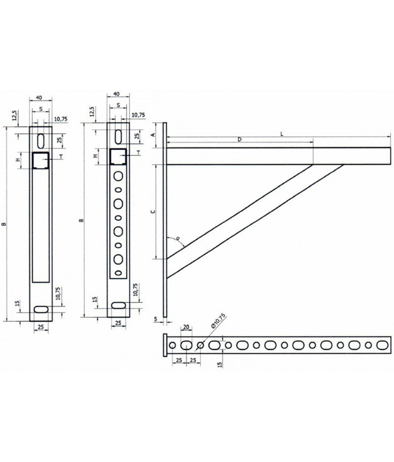 Triangle supports, 1