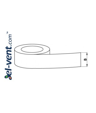 Adhesive tape (aluminium foil) AL50-50-350, 5cmx50m, 350 °C - drawing