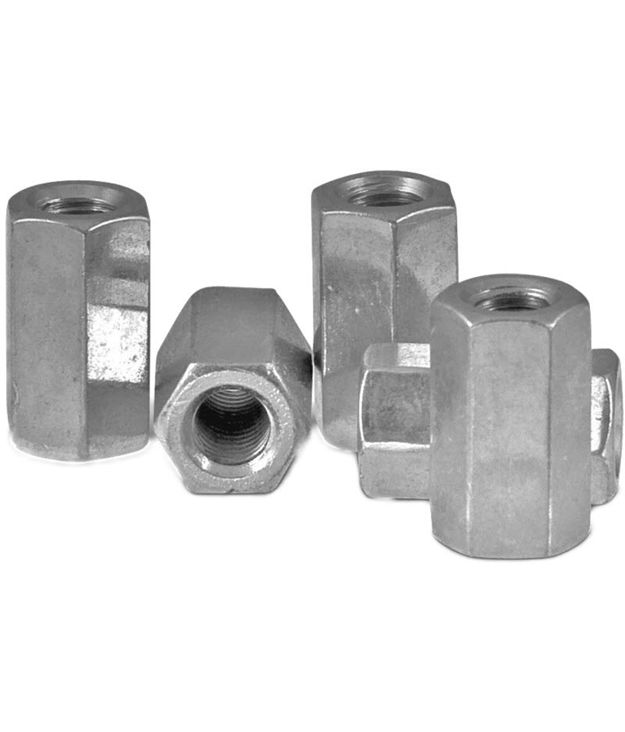 Extended nuts for connecting threaded rods SQ-NZO