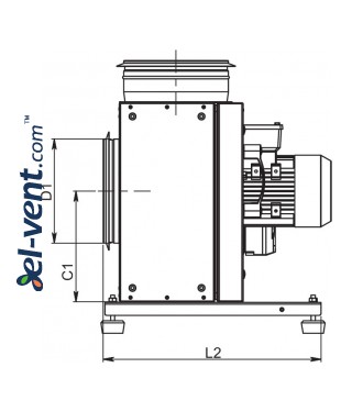 Kitchen fans EFT120 ≤5236 m³/h - drawing 2 Kitchen fans EFT120 ≤5236 m³/h - drawing 2