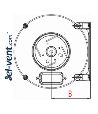 Duct fan WP100, Ø100 mm - drawing Duct fan WP100, Ø100 mm - drawing