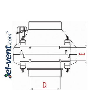 Duct fan WP200, Ø200 mm - drawing 2 Duct fan WP200, Ø200 mm - drawing 2