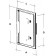 Insulated chimney access doors from inox 250x300 mm RDN250/300 - drawing