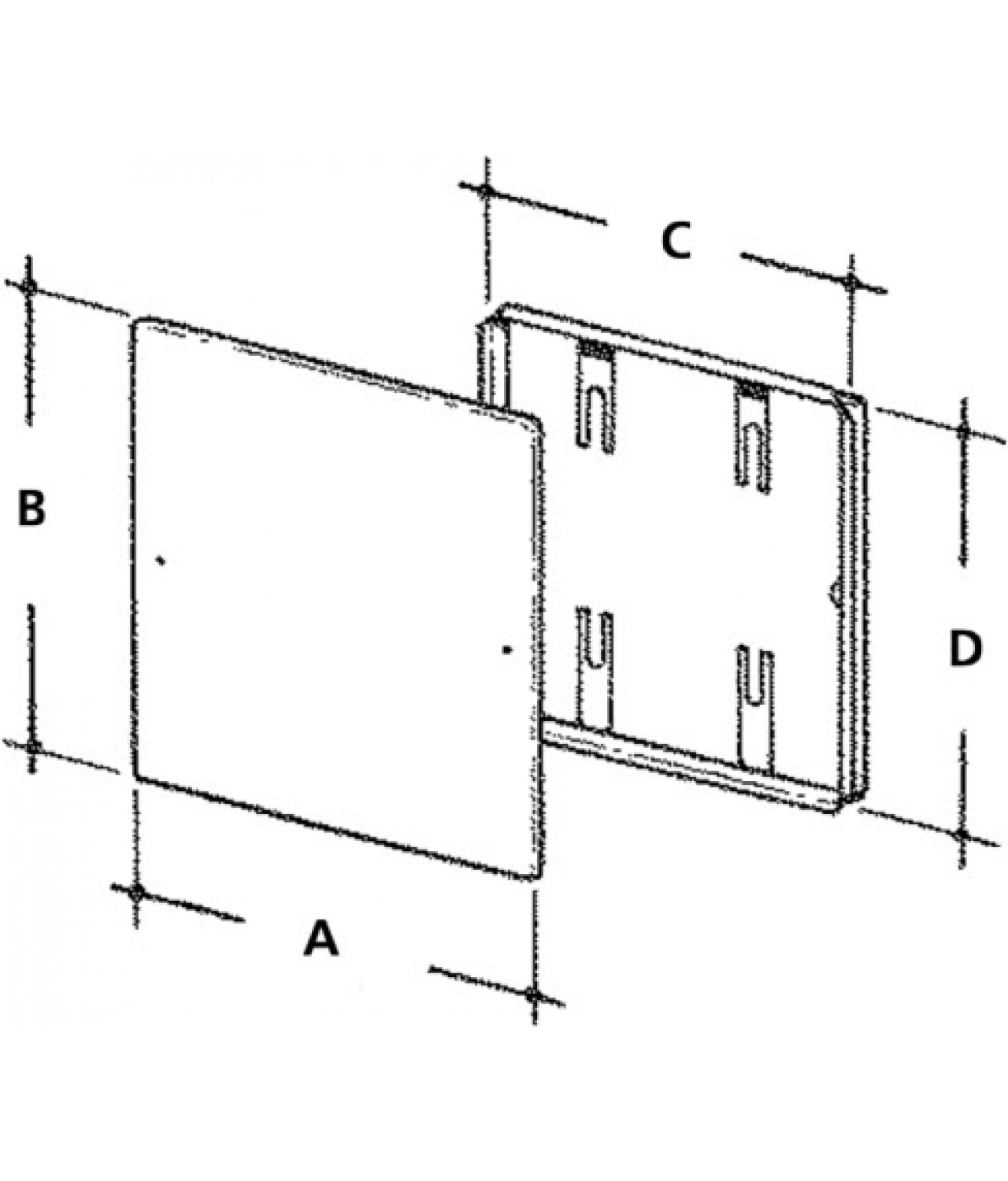 NIRO - stainless steel cover frames - drawing