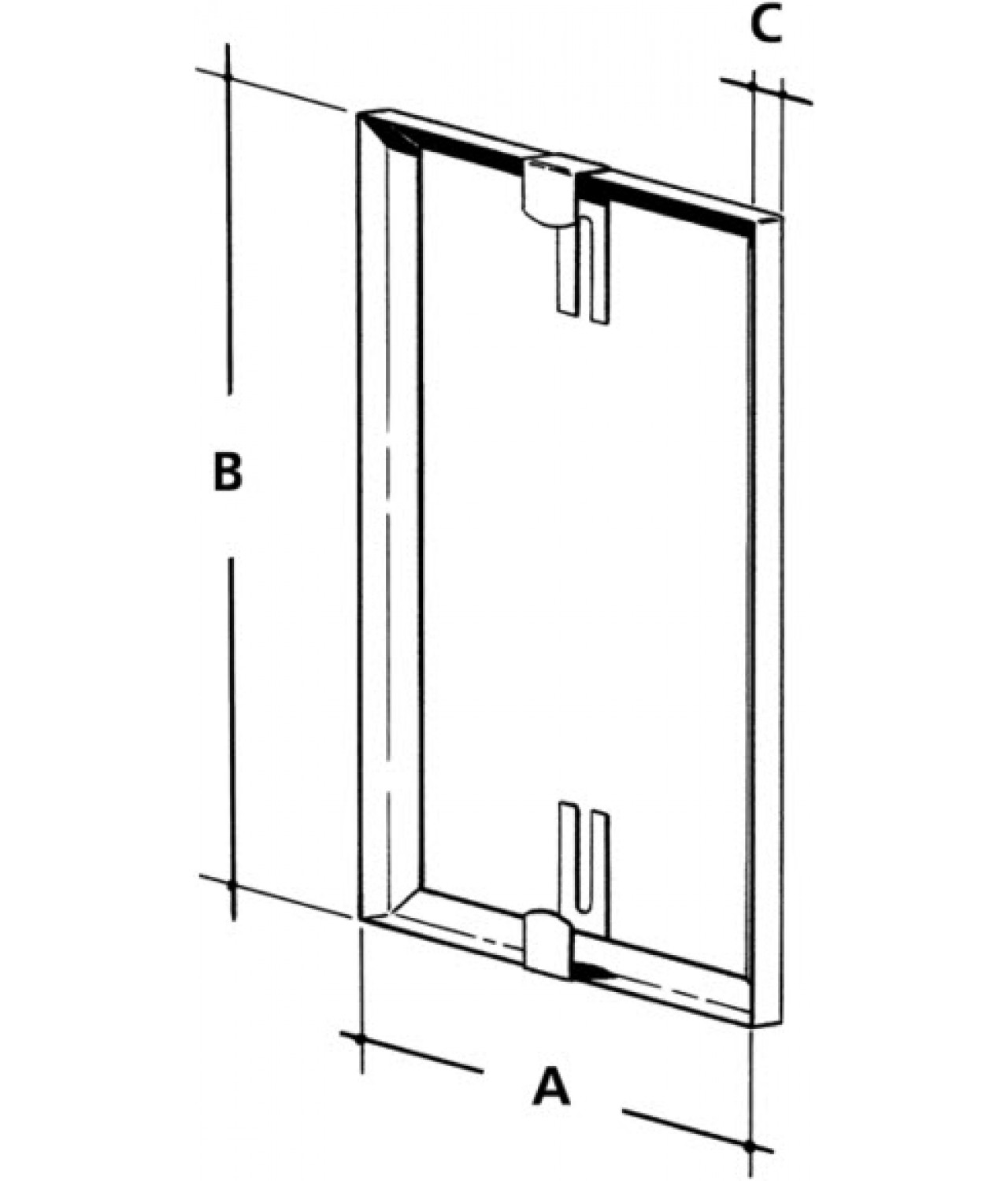 V2A - stainless steel tile frames - drawing