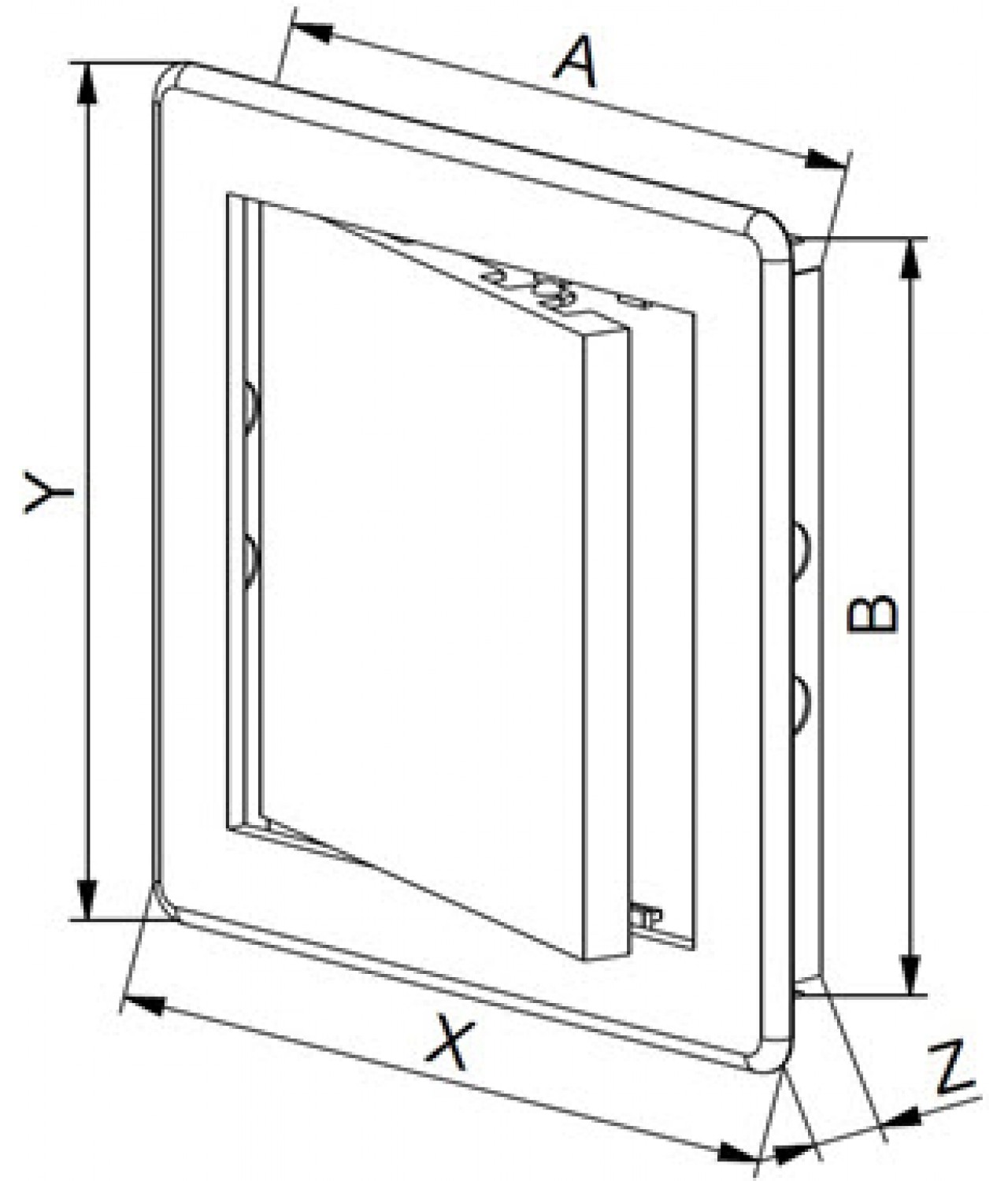 Access panels Plastic-SILVER - drawing