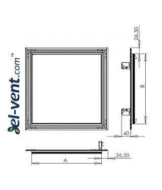 Drywall access panels AluKral - drawing No.1