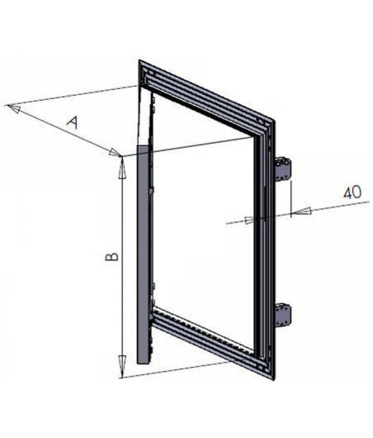 Drywall access panels AluKral - drawing No.2