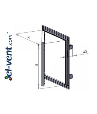 Drywall access panels AluKral SPECIAL - drawing No.2