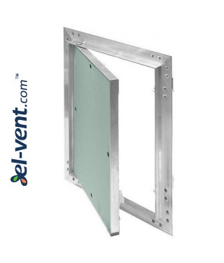 Drywall access panel KRAL16, 150x150 mm - opened Drywall access panel KRAL16, 150x150 mm - opened