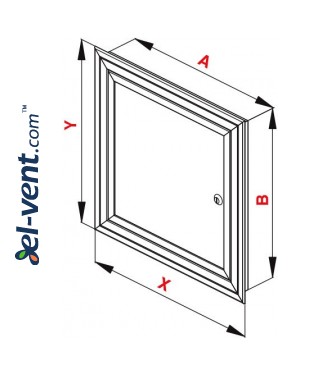 Loft hatch reinforced MKOM275/475, 275x475 mm - drawing Loft hatch reinforced MKOM275/475, 275x475 mm - drawing