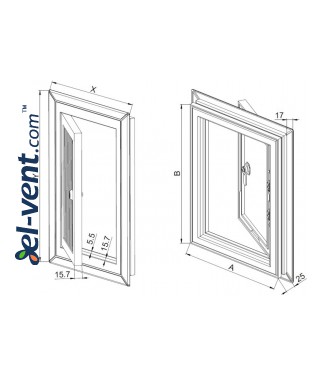 Access panels reinforced Plastic-PVC - drawing