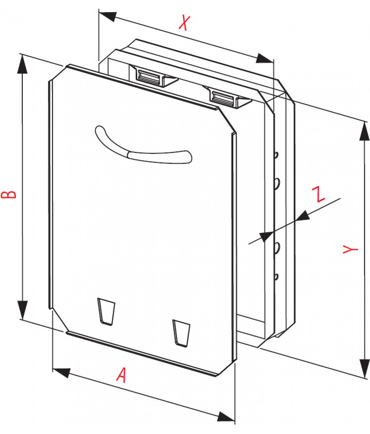 Tile access panels MAGNA MMC - drawing