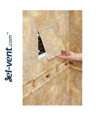 Tile access panel 250x350 mm MPCV18 - installation Tile access panel 250x350 mm MPCV18 - installation