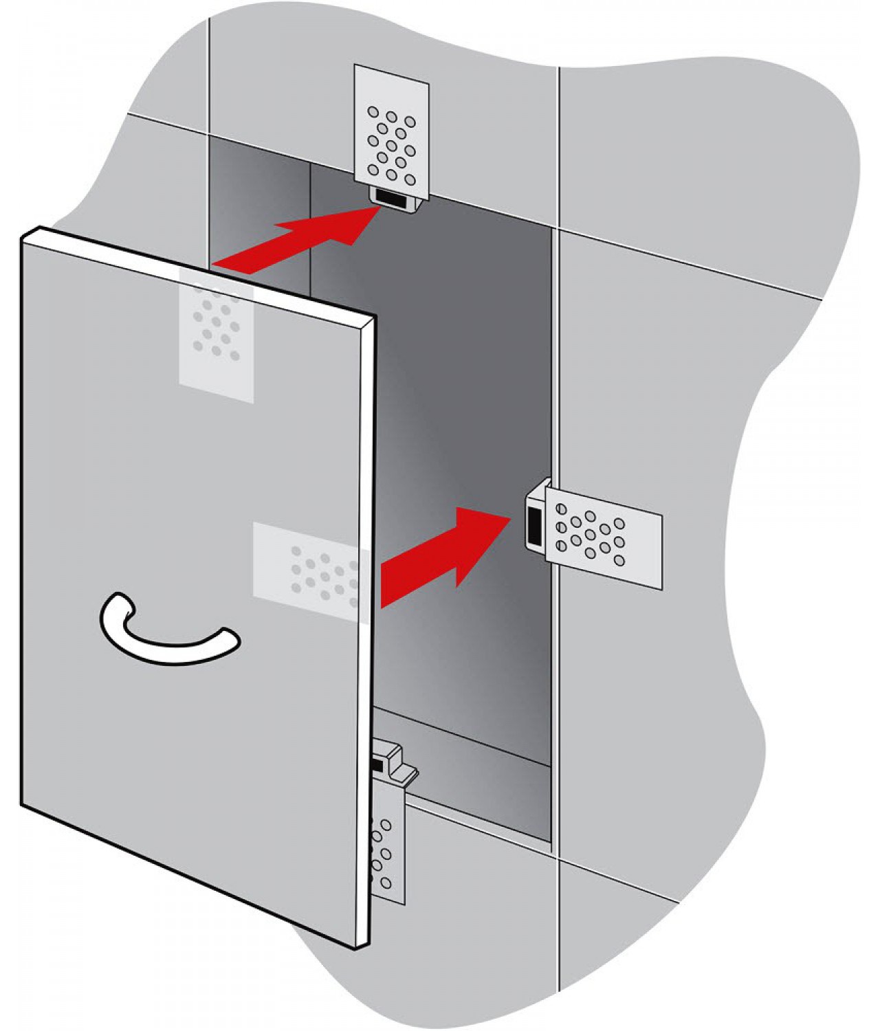 Universal set of magnets for access panels MU1