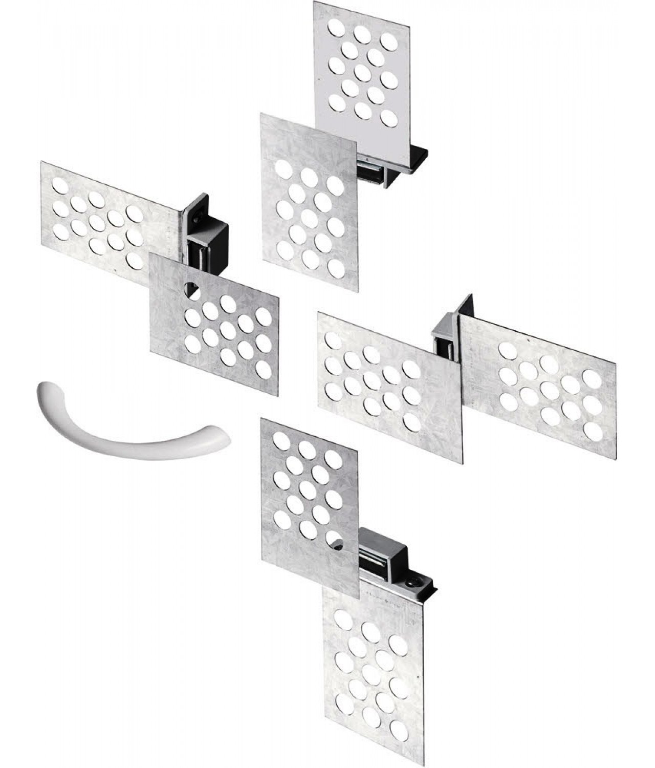 Universal set of magnets for access panels MU1 - Mounting example 2