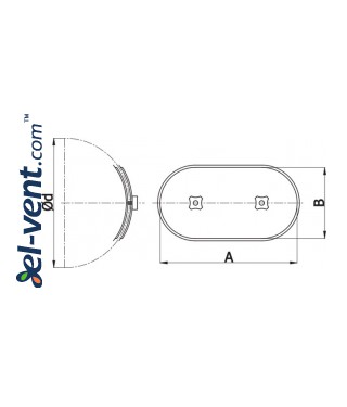 RLO - access doors for round ducts - drawing
