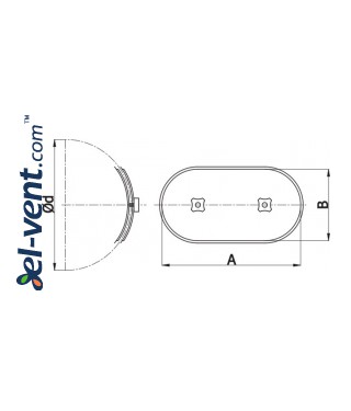 RLO - ревизионные люки для круглых воздуховодов - чертеж