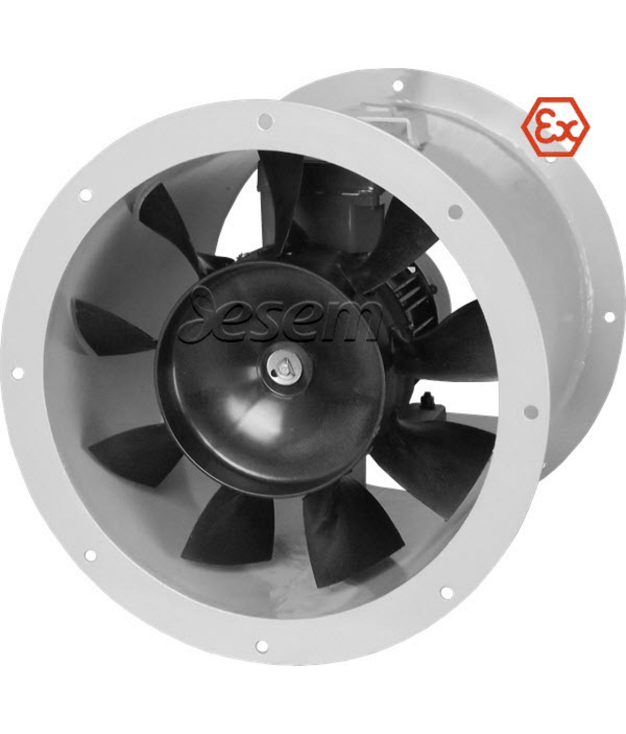 Sprogimui saugūs ašiniai kanaliniai ventiliatoriai AVWOKE EX ≤46400 m³/h