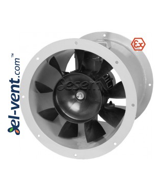 Sprogimui saugūs ašiniai kanaliniai ventiliatoriai AVWOKE EX ≤1200 m³/h