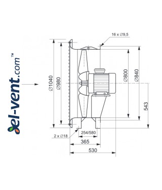 GWO80RM ≤39600 м³/ч - чертеж