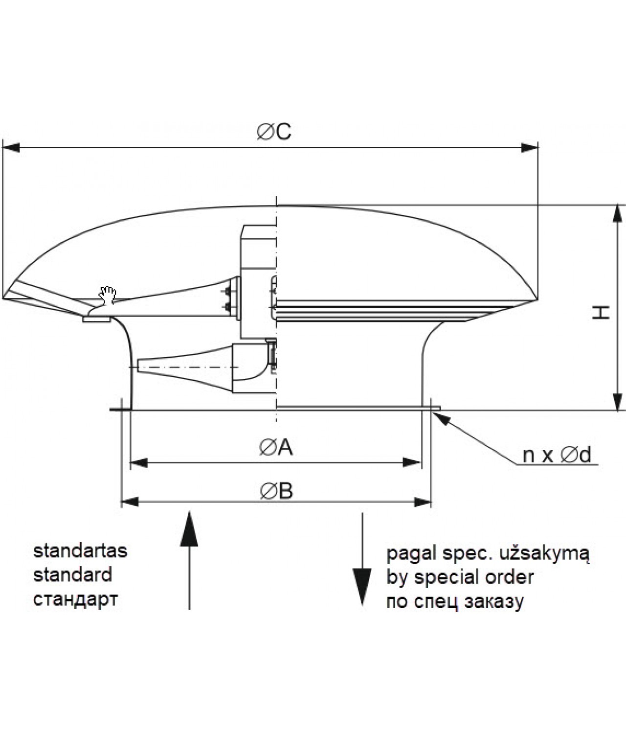 SVWOD EX ≤7370 m³/h - brėžinys