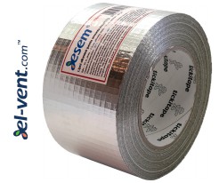 Aluminum foil tape reinforced AS256/72, thickness 190 µm, 7.2 cm x 45 m, -40 - +120 °C