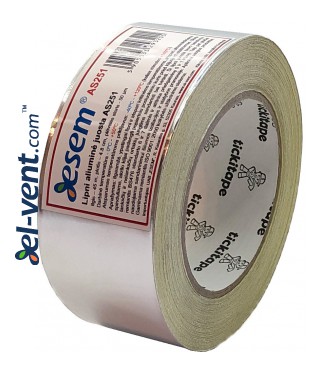 Aluminum foil tape AS251, thickness 140 µm, 4.8 cm x 45 m, -40 - +120 °C