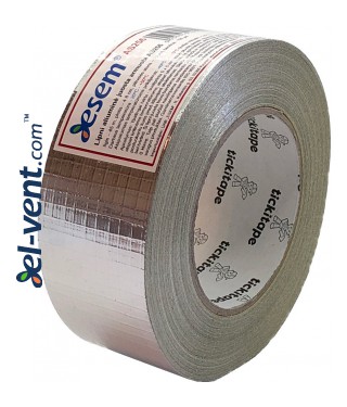 Adhesive aluminum foil tape reinforced for ducts AS256, 4.8 cm x 45 m, -40 - +120 °C