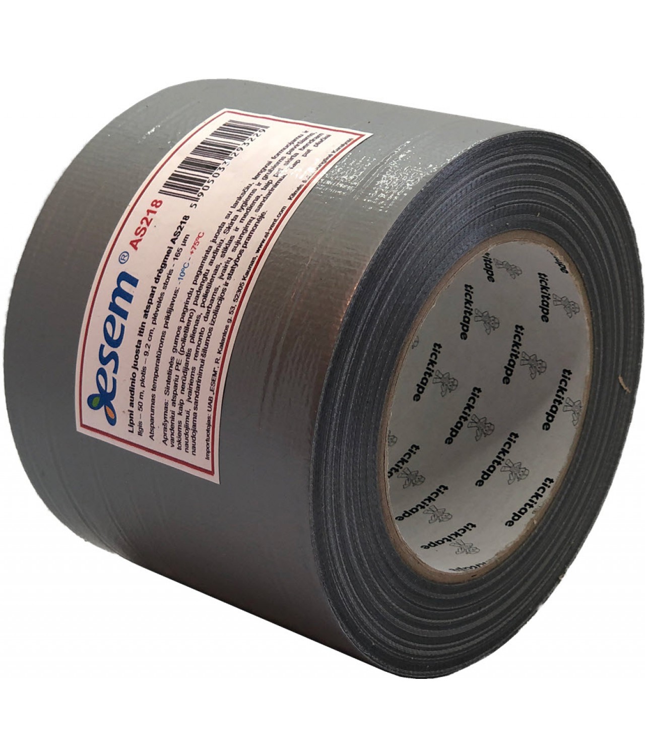 Synthetic rubber based cloth tape AS218, thickness 160 µm, 9.6 cm x 50 m, -10 - +75 °C