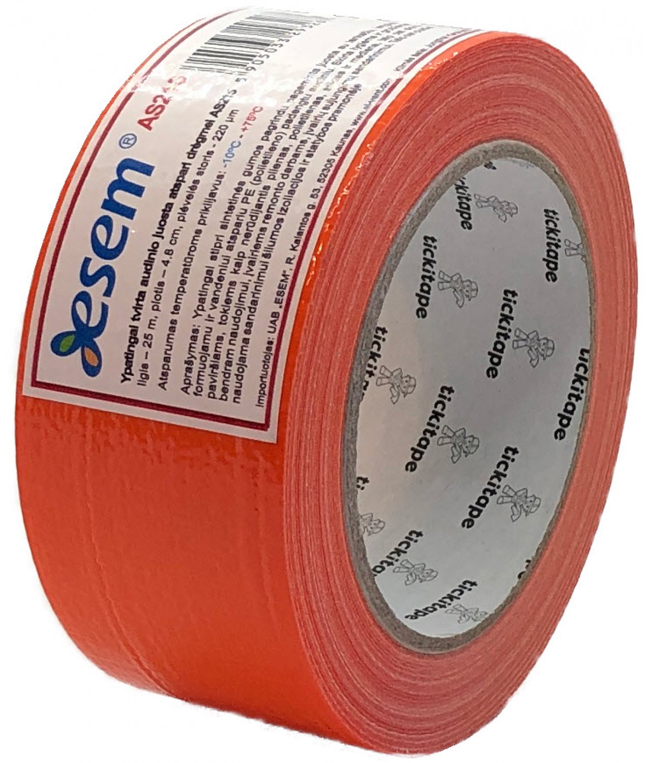 Ultra strong synthetic rubber based cloth tape AS215, thickness 220 µm, 4.8 cm x 25 m, -10 - +75 °C