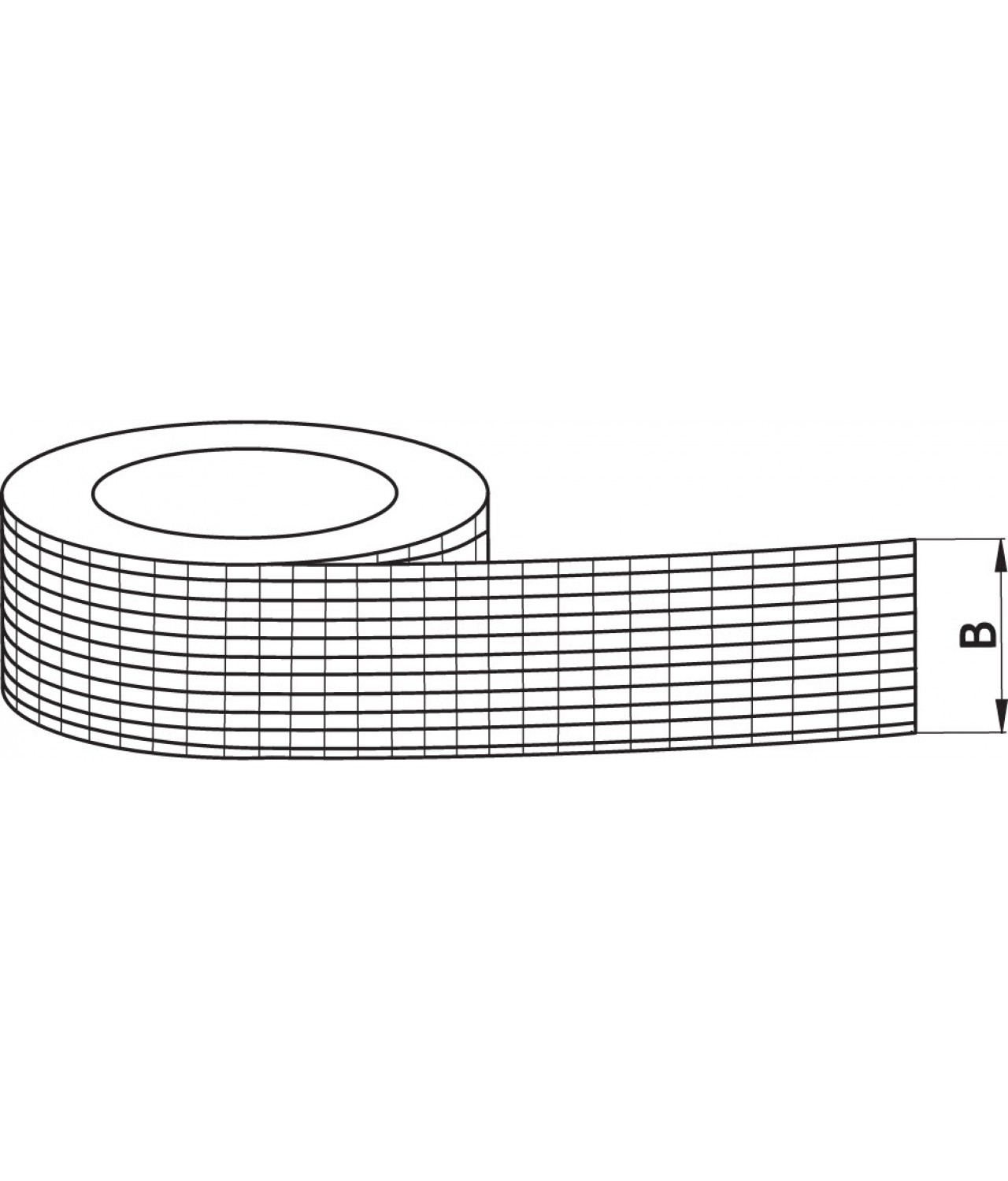 Adhesive aluminum foil tape reinforced for ducts AS256, 4.8 cm x 45 m, -40 - +120 °C - drawing