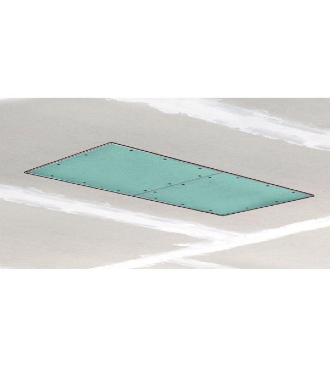 Alumaster C2 - double-leaf access panels for plasterboard ceilings, closed Alumaster C2 - double-leaf access panels for plasterboard ceilings, closed