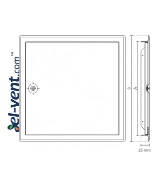 Softline INOX square lock - drawing