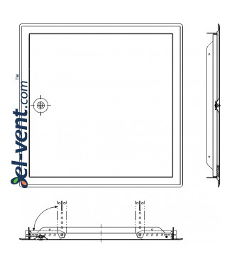 Softline INOX square lock - montavimo ankeriai