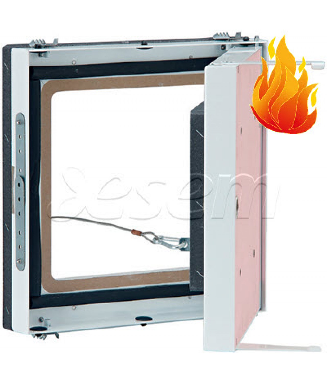 Fire rated access panels UNISPACE EI30 opened