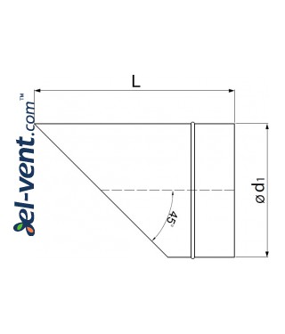 Air vent cover EGL45/125, Ø125 mm - drawing Air vent cover EGL45/125, Ø125 mm - drawing
