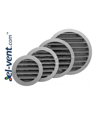 Aluminum ventilation grille AG ALU - Ø100-125-160-200 mm