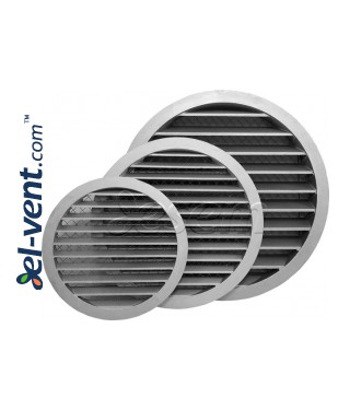 Aluminum ventilation grille AG ALU - Ø250-315-400 mm